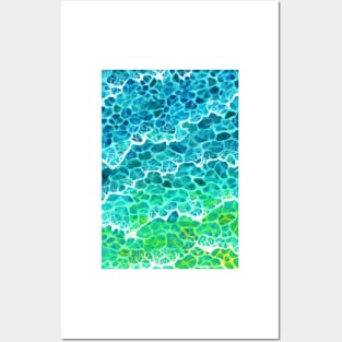 Tropical Waves Watercolour Posters and Art